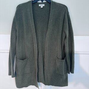 Style & Co Army Green Long Cardigan